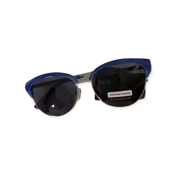 Geoffrey Beene Unisex Blue Frame Sunglasses - Picture 2 of 5